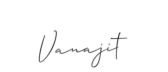 It looks lik you need a new signature style for name Vanajit. Design unique handwritten (Allison_Script) signature with our free signature maker in just a few clicks. Vanajit signature style 2 images and pictures png