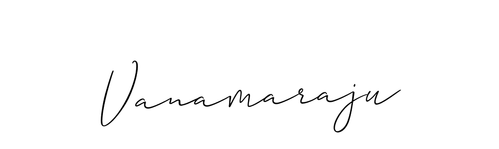 Create a beautiful signature design for name Vanamaraju. With this signature (Allison_Script) fonts, you can make a handwritten signature for free. Vanamaraju signature style 2 images and pictures png