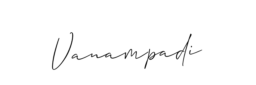 Design your own signature with our free online signature maker. With this signature software, you can create a handwritten (Allison_Script) signature for name Vanampadi. Vanampadi signature style 2 images and pictures png