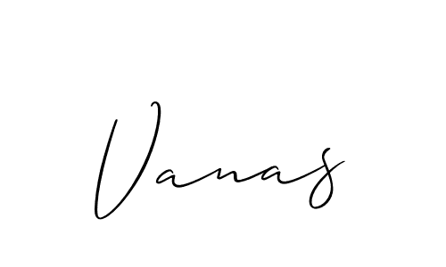 It looks lik you need a new signature style for name Vanas. Design unique handwritten (Allison_Script) signature with our free signature maker in just a few clicks. Vanas signature style 2 images and pictures png