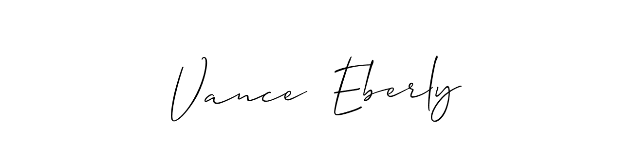How to make Vance  Eberly signature? Allison_Script is a professional autograph style. Create handwritten signature for Vance  Eberly name. Vance  Eberly signature style 2 images and pictures png