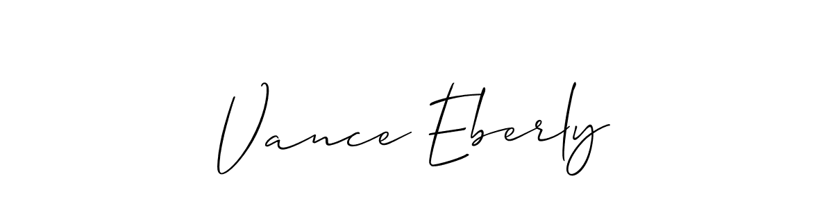 Use a signature maker to create a handwritten signature online. With this signature software, you can design (Allison_Script) your own signature for name Vance Eberly. Vance Eberly signature style 2 images and pictures png