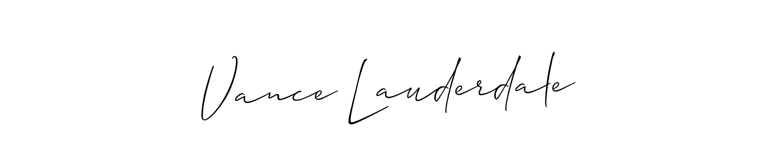 It looks lik you need a new signature style for name Vance Lauderdale. Design unique handwritten (Allison_Script) signature with our free signature maker in just a few clicks. Vance Lauderdale signature style 2 images and pictures png