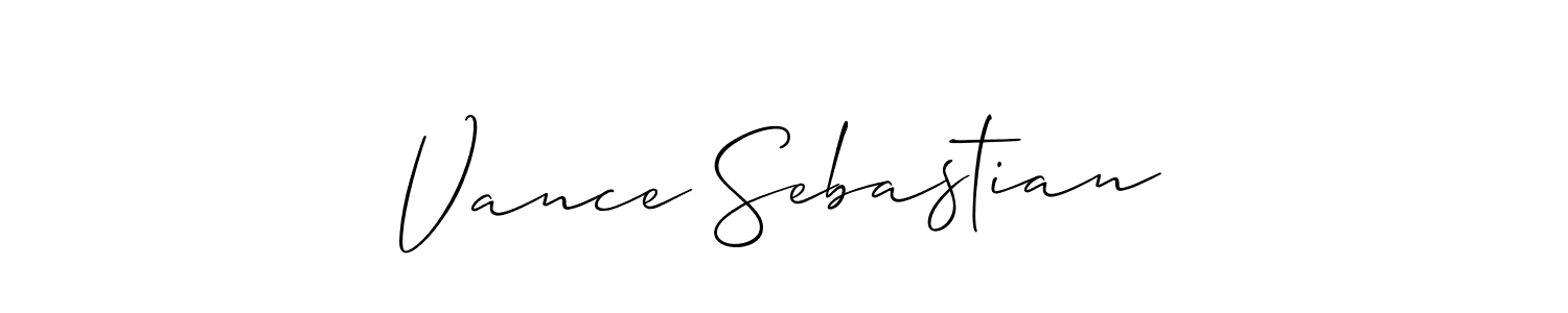 You should practise on your own different ways (Allison_Script) to write your name (Vance Sebastian) in signature. don't let someone else do it for you. Vance Sebastian signature style 2 images and pictures png