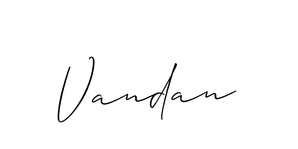 Allison_Script is a professional signature style that is perfect for those who want to add a touch of class to their signature. It is also a great choice for those who want to make their signature more unique. Get Vandan name to fancy signature for free. Vandan signature style 2 images and pictures png