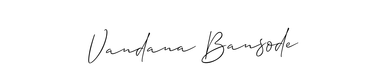 Best and Professional Signature Style for Vandana Bansode. Allison_Script Best Signature Style Collection. Vandana Bansode signature style 2 images and pictures png