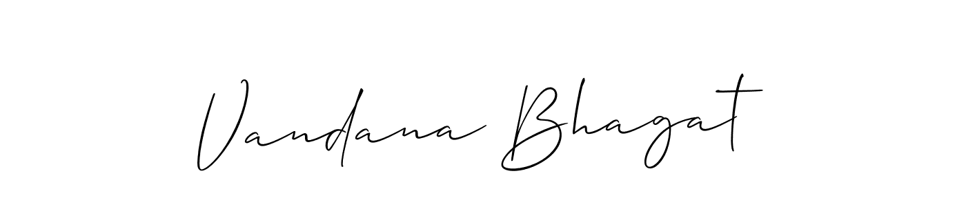 It looks lik you need a new signature style for name Vandana Bhagat. Design unique handwritten (Allison_Script) signature with our free signature maker in just a few clicks. Vandana Bhagat signature style 2 images and pictures png