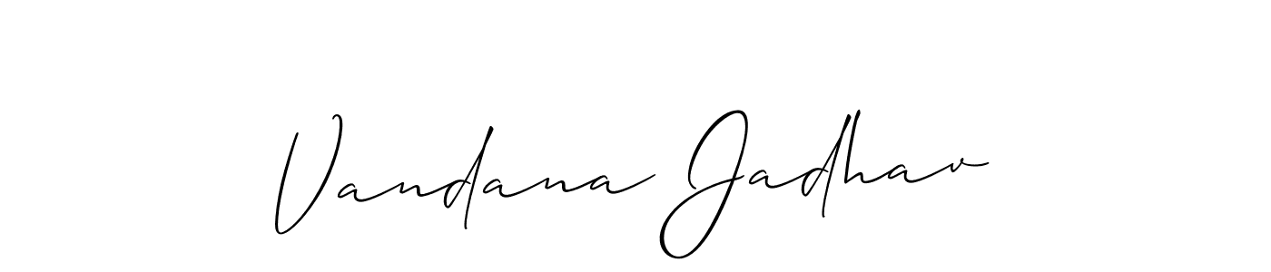 How to Draw Vandana Jadhav signature style? Allison_Script is a latest design signature styles for name Vandana Jadhav. Vandana Jadhav signature style 2 images and pictures png