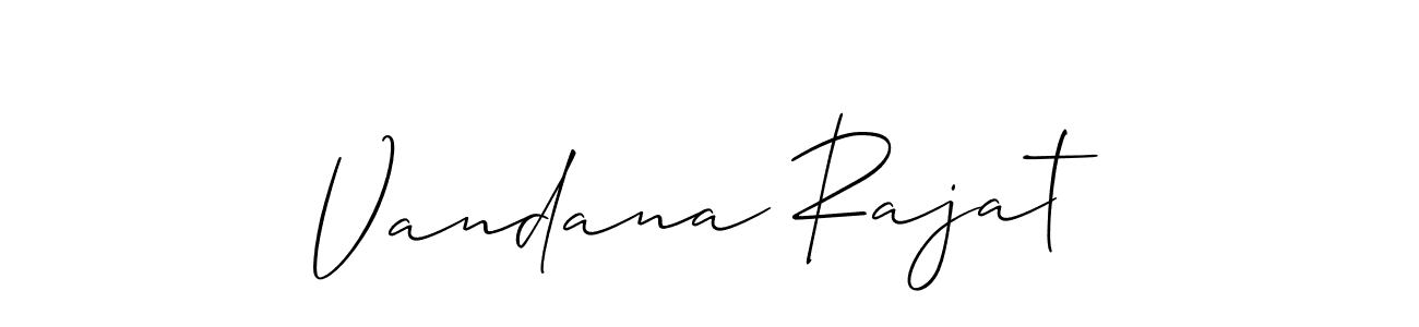 Make a short Vandana Rajat signature style. Manage your documents anywhere anytime using Allison_Script. Create and add eSignatures, submit forms, share and send files easily. Vandana Rajat signature style 2 images and pictures png