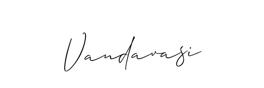How to Draw Vandavasi signature style? Allison_Script is a latest design signature styles for name Vandavasi. Vandavasi signature style 2 images and pictures png