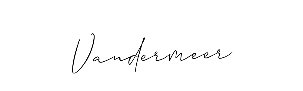Use a signature maker to create a handwritten signature online. With this signature software, you can design (Allison_Script) your own signature for name Vandermeer. Vandermeer signature style 2 images and pictures png