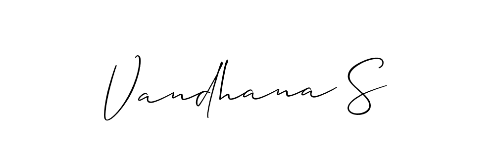 This is the best signature style for the Vandhana S name. Also you like these signature font (Allison_Script). Mix name signature. Vandhana S signature style 2 images and pictures png