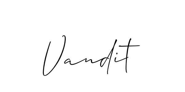 Make a beautiful signature design for name Vandit. Use this online signature maker to create a handwritten signature for free. Vandit signature style 2 images and pictures png