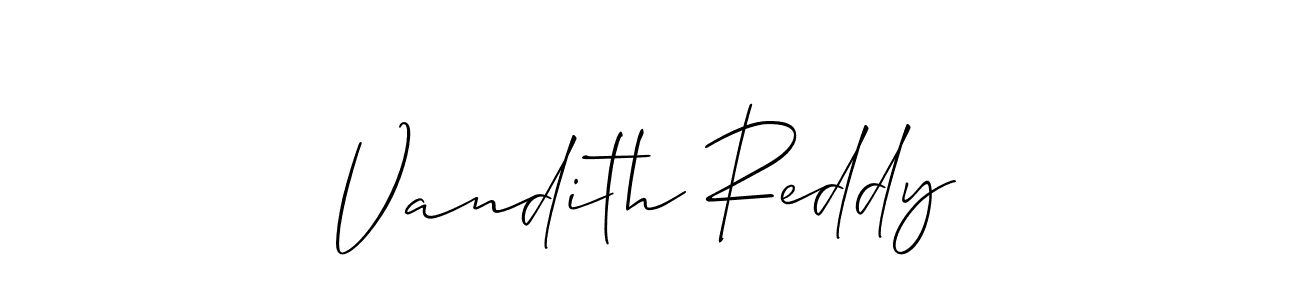 How to make Vandith Reddy signature? Allison_Script is a professional autograph style. Create handwritten signature for Vandith Reddy name. Vandith Reddy signature style 2 images and pictures png