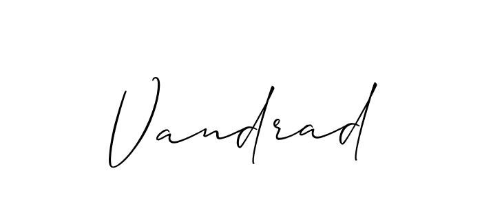 How to Draw Vandrad signature style? Allison_Script is a latest design signature styles for name Vandrad. Vandrad signature style 2 images and pictures png