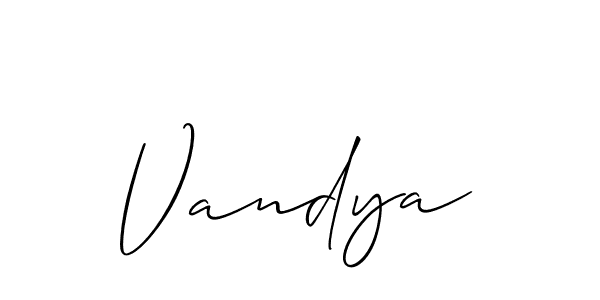 It looks lik you need a new signature style for name Vandya. Design unique handwritten (Allison_Script) signature with our free signature maker in just a few clicks. Vandya signature style 2 images and pictures png