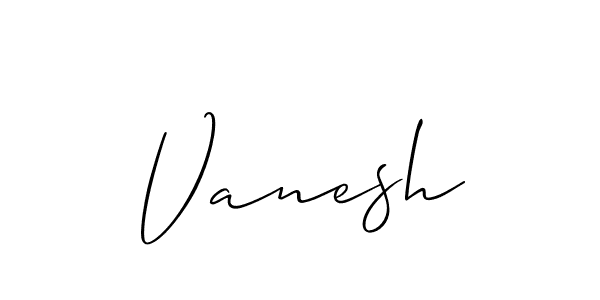 Create a beautiful signature design for name Vanesh. With this signature (Allison_Script) fonts, you can make a handwritten signature for free. Vanesh signature style 2 images and pictures png