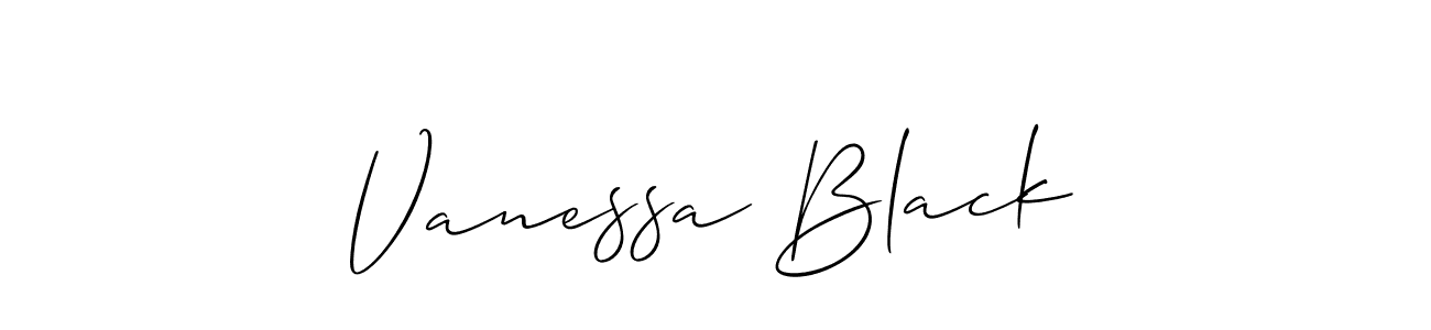 You should practise on your own different ways (Allison_Script) to write your name (Vanessa Black) in signature. don't let someone else do it for you. Vanessa Black signature style 2 images and pictures png