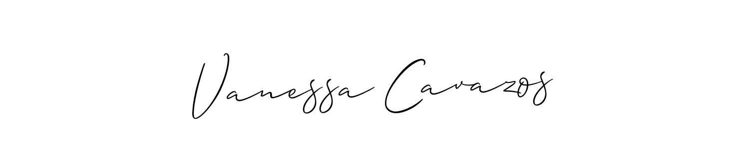 Vanessa Cavazos stylish signature style. Best Handwritten Sign (Allison_Script) for my name. Handwritten Signature Collection Ideas for my name Vanessa Cavazos. Vanessa Cavazos signature style 2 images and pictures png