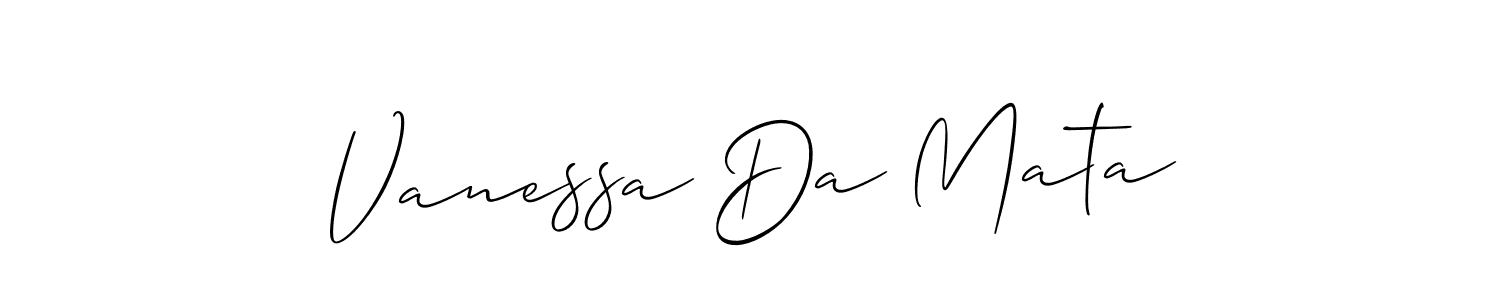 Also You can easily find your signature by using the search form. We will create Vanessa Da Mata name handwritten signature images for you free of cost using Allison_Script sign style. Vanessa Da Mata signature style 2 images and pictures png
