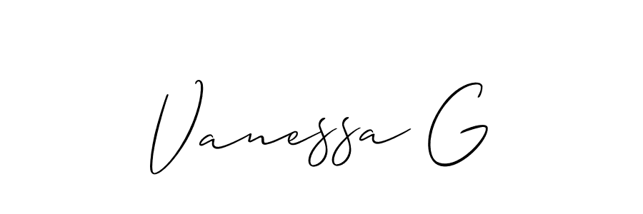 Make a short Vanessa G signature style. Manage your documents anywhere anytime using Allison_Script. Create and add eSignatures, submit forms, share and send files easily. Vanessa G signature style 2 images and pictures png