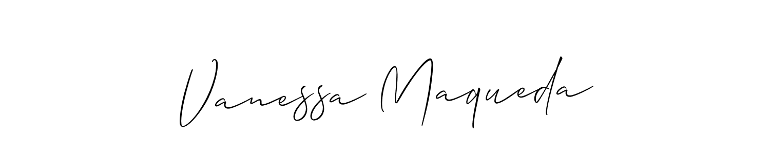 Create a beautiful signature design for name Vanessa Maqueda. With this signature (Allison_Script) fonts, you can make a handwritten signature for free. Vanessa Maqueda signature style 2 images and pictures png