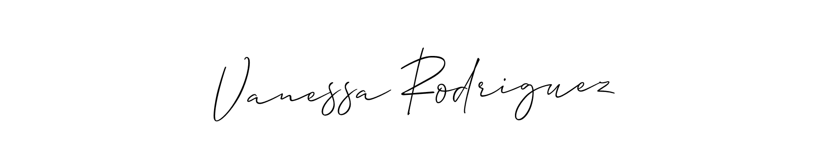 Design your own signature with our free online signature maker. With this signature software, you can create a handwritten (Allison_Script) signature for name Vanessa Rodriguez. Vanessa Rodriguez signature style 2 images and pictures png