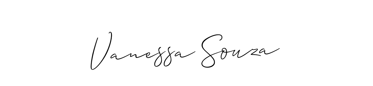 Design your own signature with our free online signature maker. With this signature software, you can create a handwritten (Allison_Script) signature for name Vanessa Souza. Vanessa Souza signature style 2 images and pictures png