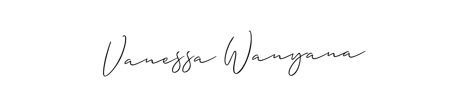 Also we have Vanessa Wanyana name is the best signature style. Create professional handwritten signature collection using Allison_Script autograph style. Vanessa Wanyana signature style 2 images and pictures png