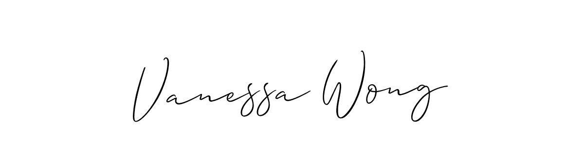 Vanessa Wong stylish signature style. Best Handwritten Sign (Allison_Script) for my name. Handwritten Signature Collection Ideas for my name Vanessa Wong. Vanessa Wong signature style 2 images and pictures png