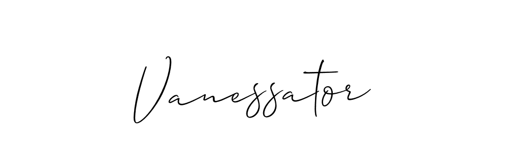 Once you've used our free online signature maker to create your best signature Allison_Script style, it's time to enjoy all of the benefits that Vanessator name signing documents. Vanessator signature style 2 images and pictures png