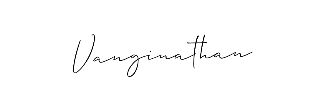 How to Draw Vanginathan signature style? Allison_Script is a latest design signature styles for name Vanginathan. Vanginathan signature style 2 images and pictures png