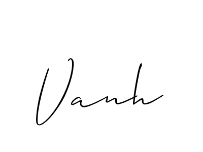 Also we have Vanh name is the best signature style. Create professional handwritten signature collection using Allison_Script autograph style. Vanh signature style 2 images and pictures png