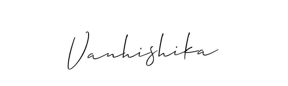 Make a short Vanhishika signature style. Manage your documents anywhere anytime using Allison_Script. Create and add eSignatures, submit forms, share and send files easily. Vanhishika signature style 2 images and pictures png