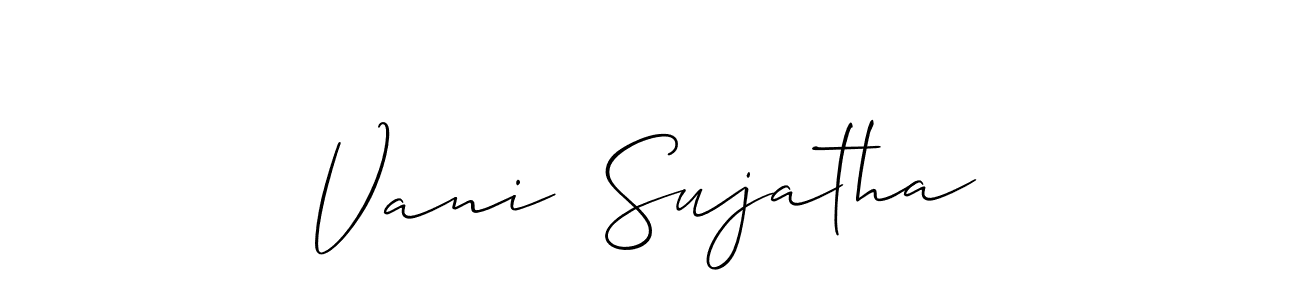 Vani  Sujatha stylish signature style. Best Handwritten Sign (Allison_Script) for my name. Handwritten Signature Collection Ideas for my name Vani  Sujatha. Vani  Sujatha signature style 2 images and pictures png