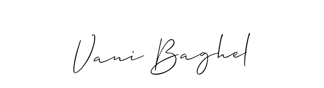 Best and Professional Signature Style for Vani Baghel. Allison_Script Best Signature Style Collection. Vani Baghel signature style 2 images and pictures png