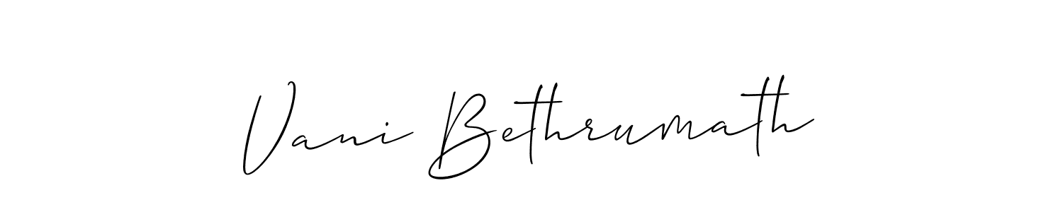 It looks lik you need a new signature style for name Vani Bethrumath. Design unique handwritten (Allison_Script) signature with our free signature maker in just a few clicks. Vani Bethrumath signature style 2 images and pictures png