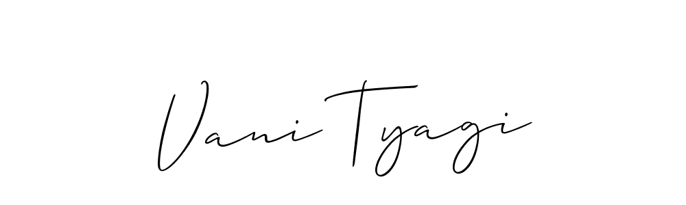 How to Draw Vani Tyagi signature style? Allison_Script is a latest design signature styles for name Vani Tyagi. Vani Tyagi signature style 2 images and pictures png