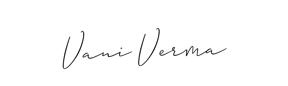 Also we have Vani Verma name is the best signature style. Create professional handwritten signature collection using Allison_Script autograph style. Vani Verma signature style 2 images and pictures png
