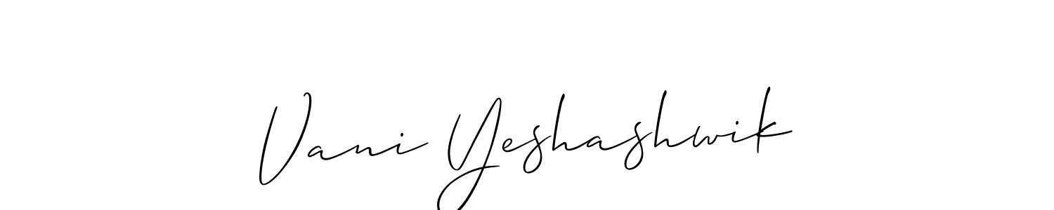 Once you've used our free online signature maker to create your best signature Allison_Script style, it's time to enjoy all of the benefits that Vani Yeshashwik name signing documents. Vani Yeshashwik signature style 2 images and pictures png