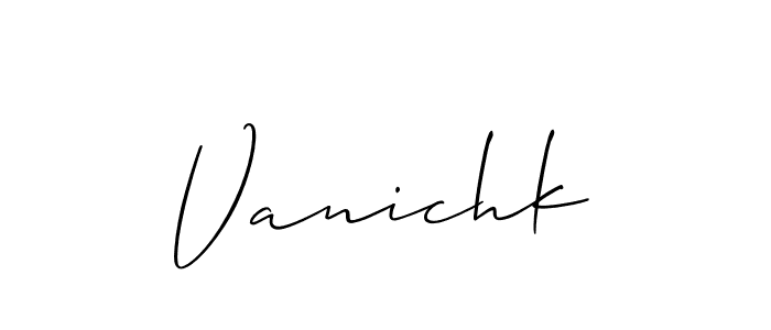 Best and Professional Signature Style for Vanichk. Allison_Script Best Signature Style Collection. Vanichk signature style 2 images and pictures png
