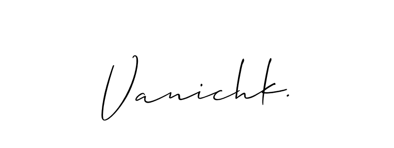 Vanichk. stylish signature style. Best Handwritten Sign (Allison_Script) for my name. Handwritten Signature Collection Ideas for my name Vanichk.. Vanichk. signature style 2 images and pictures png