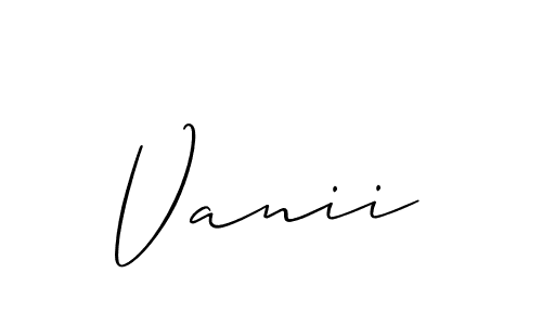 You should practise on your own different ways (Allison_Script) to write your name (Vanii) in signature. don't let someone else do it for you. Vanii signature style 2 images and pictures png