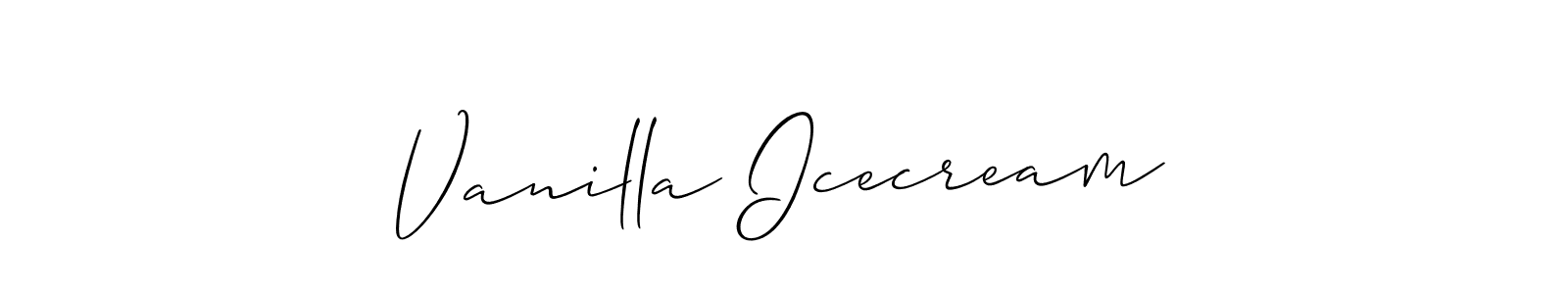 Best and Professional Signature Style for Vanilla Icecream. Allison_Script Best Signature Style Collection. Vanilla Icecream signature style 2 images and pictures png