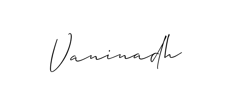 Make a beautiful signature design for name Vaninadh. Use this online signature maker to create a handwritten signature for free. Vaninadh signature style 2 images and pictures png