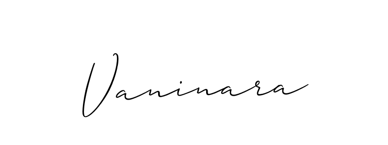 Use a signature maker to create a handwritten signature online. With this signature software, you can design (Allison_Script) your own signature for name Vaninara. Vaninara signature style 2 images and pictures png
