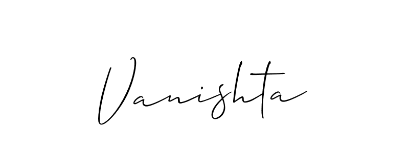 You can use this online signature creator to create a handwritten signature for the name Vanishta. This is the best online autograph maker. Vanishta signature style 2 images and pictures png