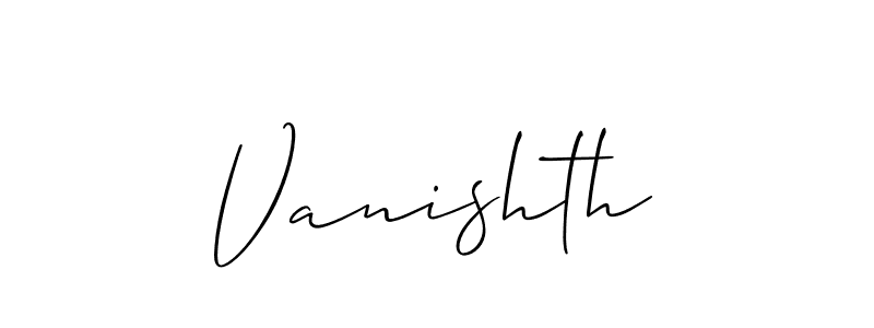 Make a short Vanishth signature style. Manage your documents anywhere anytime using Allison_Script. Create and add eSignatures, submit forms, share and send files easily. Vanishth signature style 2 images and pictures png