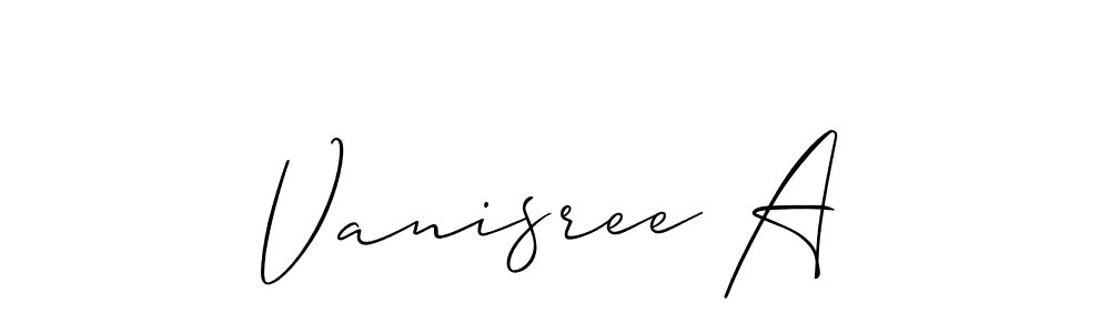 You can use this online signature creator to create a handwritten signature for the name Vanisree A. This is the best online autograph maker. Vanisree A signature style 2 images and pictures png