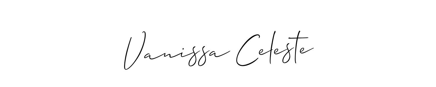 You can use this online signature creator to create a handwritten signature for the name Vanissa Celeste. This is the best online autograph maker. Vanissa Celeste signature style 2 images and pictures png
